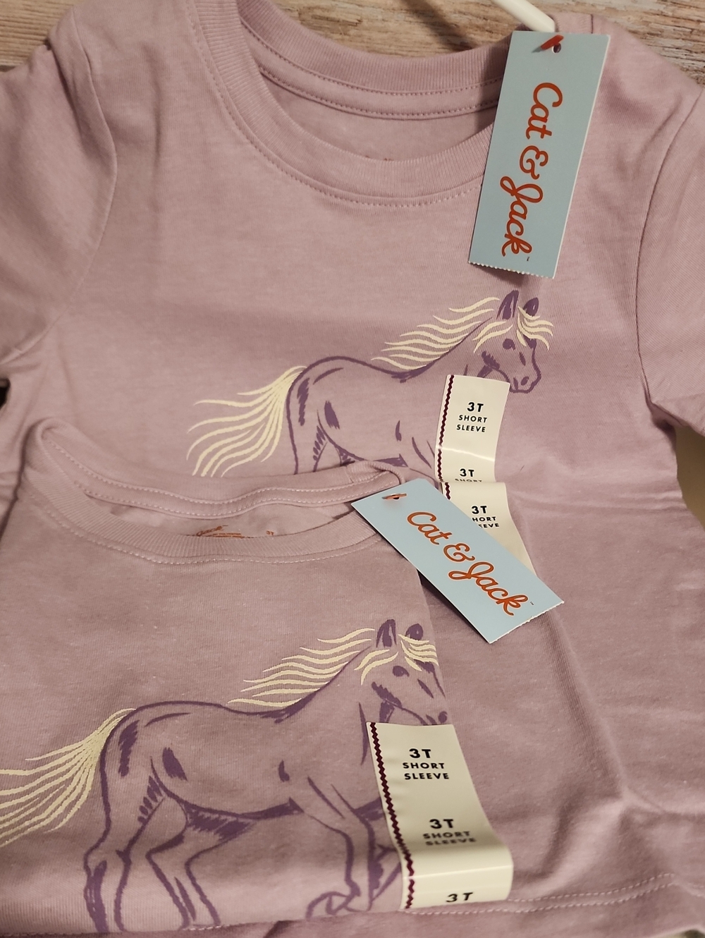 Cat & Jack Lavender Short-Sleeve Horse Graphic Tee Set Of 2!